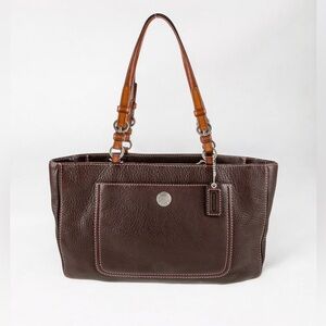 Rare Vintage COACH 1941 Brown Pebbled Leather Shoulder Bag EUC